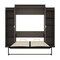 Bestar Orion 104W Queen Murphy Bed with 2 Narrow Shelving Units (105W), Bark Gray & Graphite 116884-000047 - alternate 6